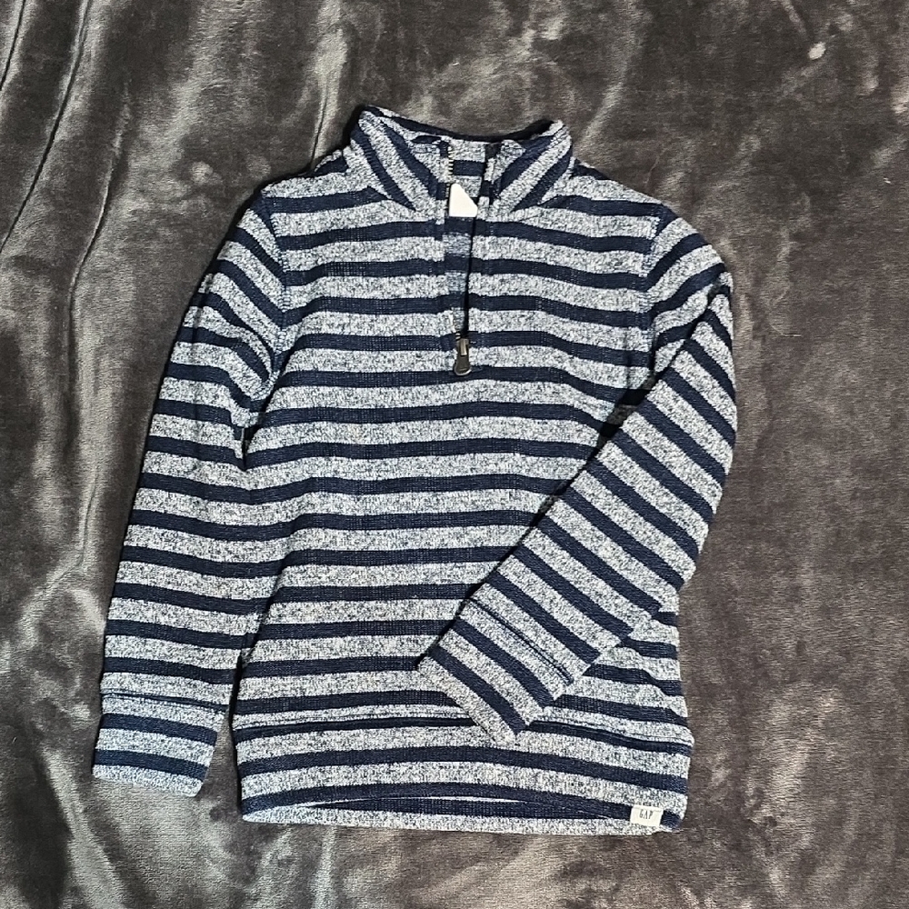 GAP Navy and Gray Striped Sweater